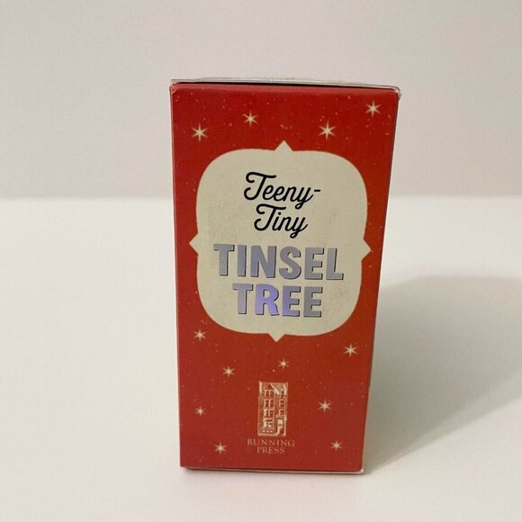 Teeny Tiny Tinsel Tree Tiny Aluminum Christmas Tree And Color Wheel - Picture 8 of 14